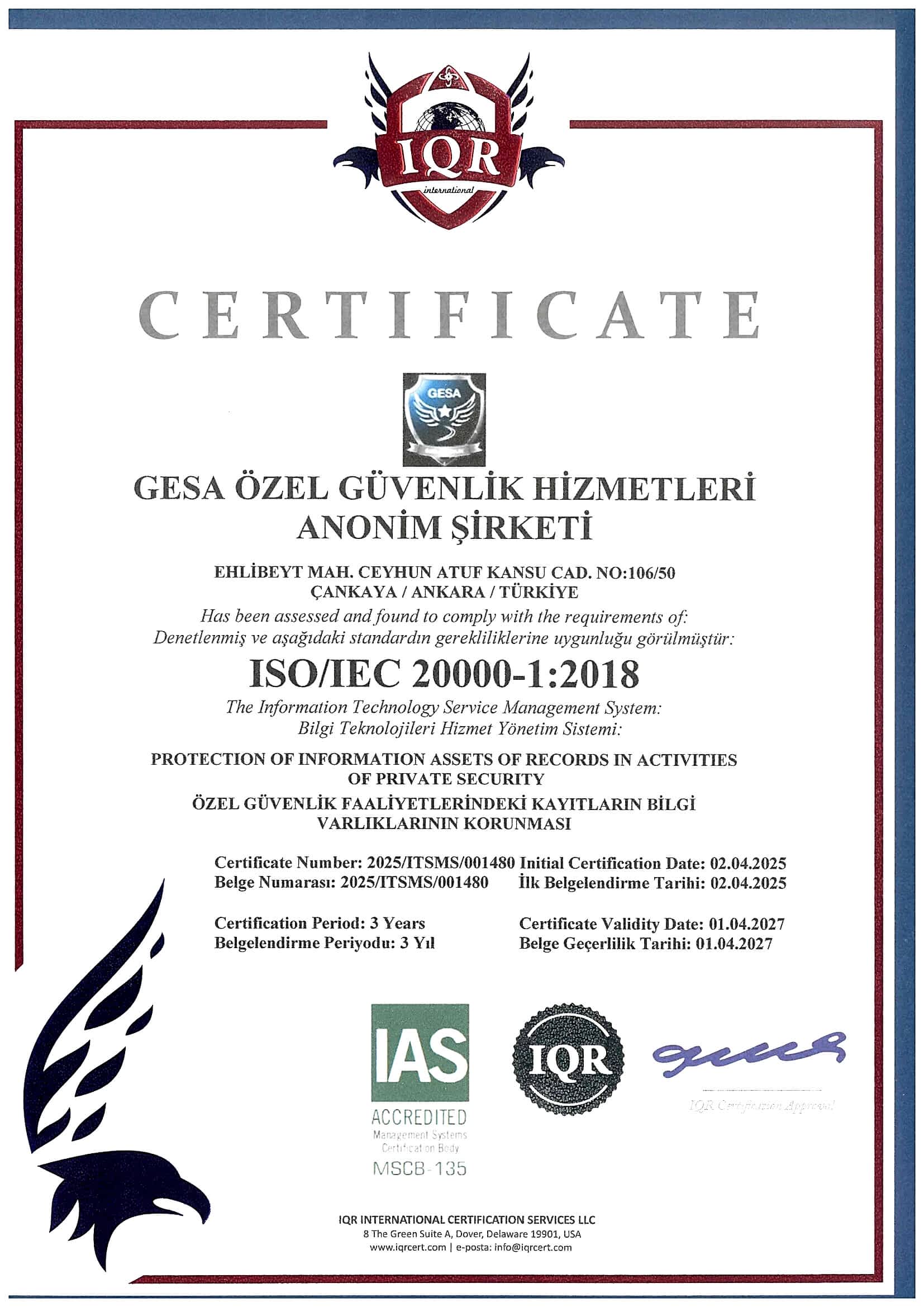 Bilgi Teknolojileri Hizmet Yönetim Sistemi